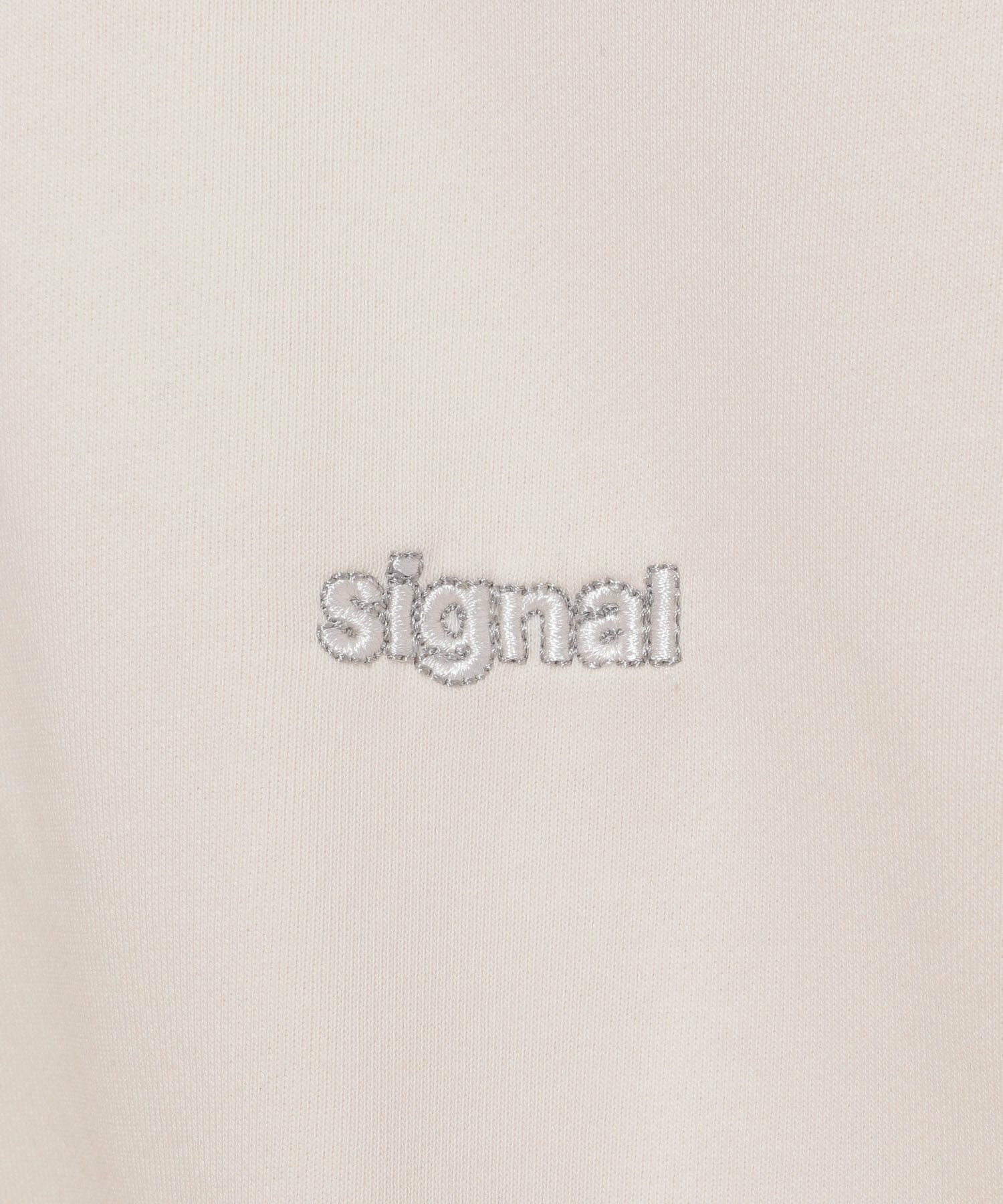 【SIGNAL SPORTS】ワンポイント刺繍/カラーミニ裏毛/オーバーサイズTシャツ